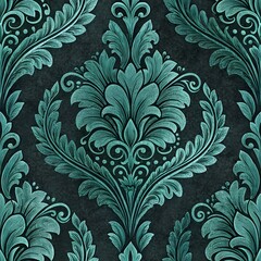 Elegant Damask Floral Repeat Pattern