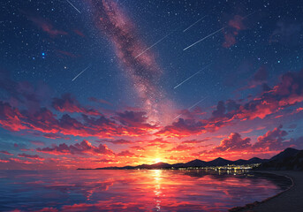 流れ星の風景