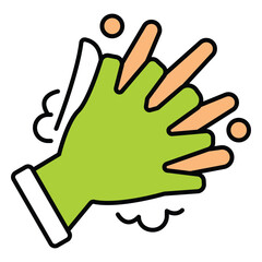 Clean Fingers Handwashing Vector Icon For Hygiene