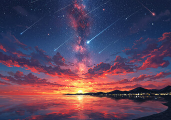 流れ星の風景