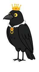 Crow King perched regally