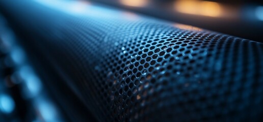 Closeup metal mesh pattern