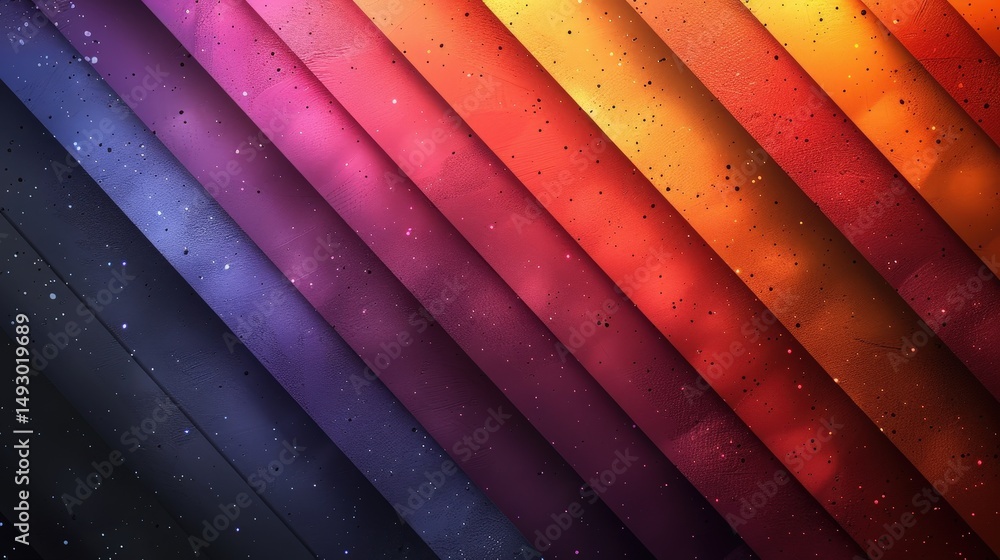 Aufkleber modern abstract background featuring vibrant diagonal layers with a warm to cool color gradient, sub