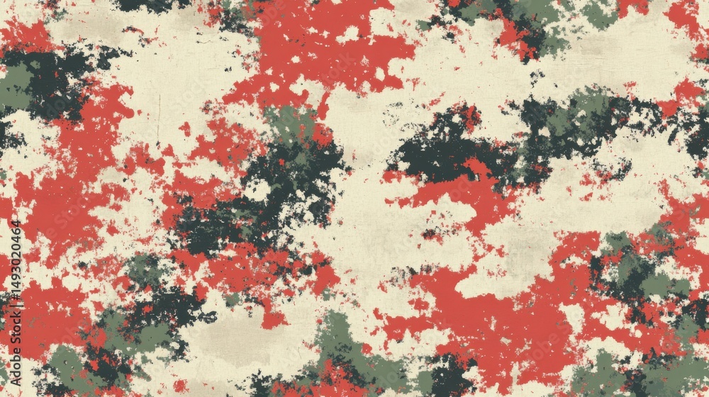 Poster abstract camouflage pattern background seamless texture design digital illustration modern art style
