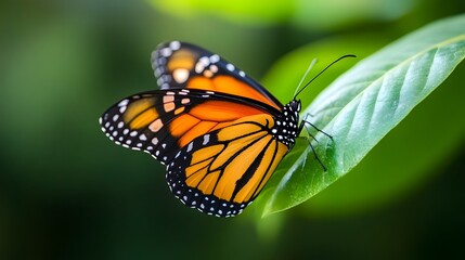 Fototapeta premium Butterfly emerging from cocoon, symbolizing transformation and renewal