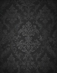 Subtle grey damask on charcoal, shadowy gothic elegance, background, shadow