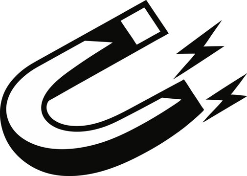 recommend clip art: Magnet With Lightning Bolt Silhouette Vector Illustration