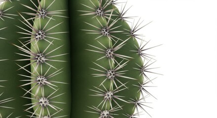 Close-up prickly green cactus