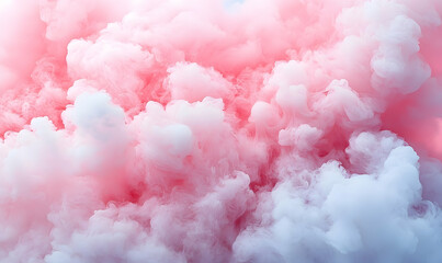 Pink and White Smoke Clouds Fill the Air