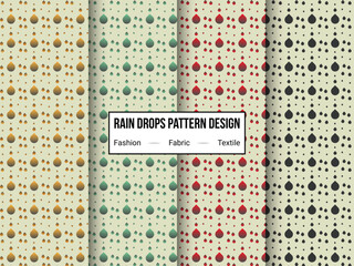 Seamless Raindrop Pattern Design for Fabric, Textile, and Fashion – Colorful Repeat Background