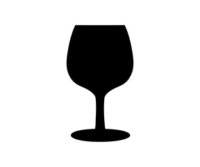 Wine glass black icon. Wine glass icon vector design and illustration.
