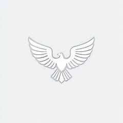 Obraz premium healthcare logo, isolated sticker, thick bold white outline, isolated, flat light grey background