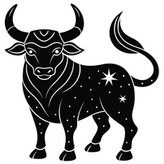 Taurus Zodiac Sign Celestial Bull Illustration