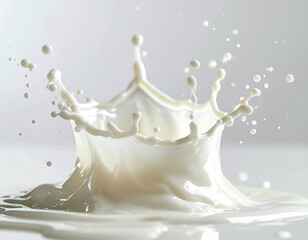 milk splash on white background
