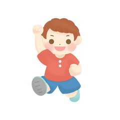 ジャンプする子どものシンプルなイラスト