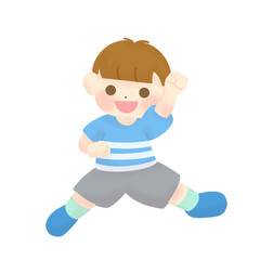 ジャンプする子どものシンプルなイラスト