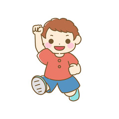 ジャンプする子どものシンプルなイラスト