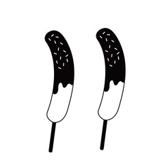 チョコバナナ　夏祭り・縁日イラスト