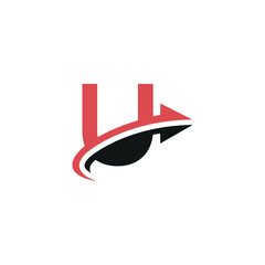 Creative U Initial Logo with Dynamic Arrow, Vector Identity for Fast-Growing Companies.