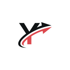 Creative Y Initial Logo with Dynamic Arrow, Vector Identity for Fast-Growing Companies.