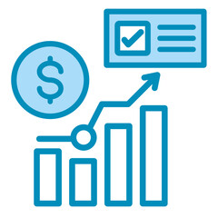 Financial Forecasting  Icon Element For Design	