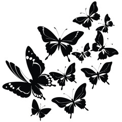 Elegant Black Butterfly Silhouettes A Collection of Graceful Designs