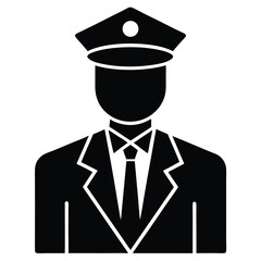 security guard element isolated bank security guard on white background