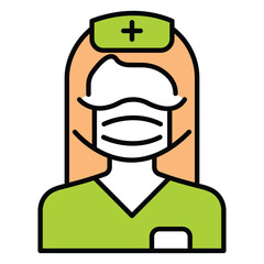 Female Doctor Vector Icon In Medical Field