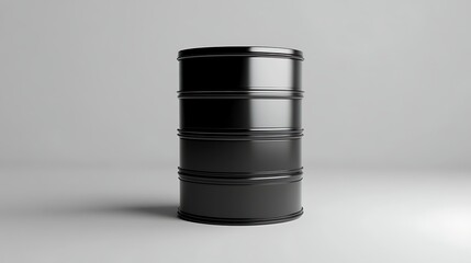 Black oil barrel isolated background