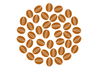 coffee beans pattern vector
