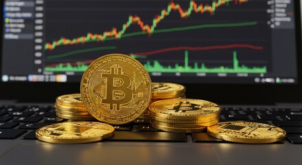 Bitcoin cryptocurrency blockchain finance investment trading crypto currency digital money market graph