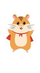 Obraz premium Hero Hamster Ready to Save the Day