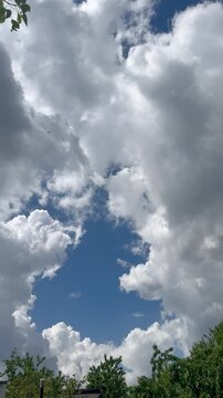 Airy White Clouds Against a Clear Blue