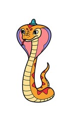 Fototapeta premium Jaunty cobra wears miniature hat