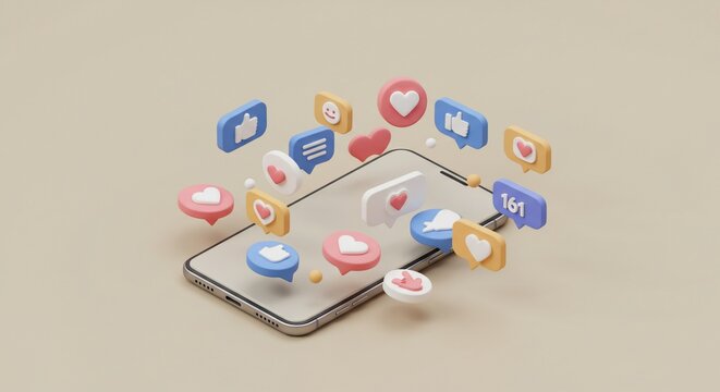 Social media marketing phone likes comments shares followers engagement digital strategy promotion growth app