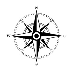 Navigation Compass Symbol Vector, Compass Rose, Travel and Direction Symbol, Sea Travel and Seafaring Concept in Flat Style Illustration png © Tasnovaa