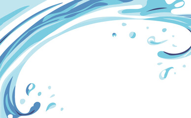 Naklejka premium 海 水のウェイブイラスト背景