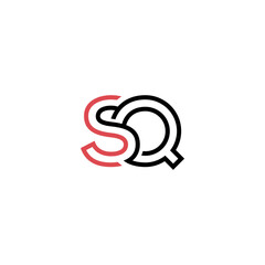 SQ QS Letter Logo Design with Modern Minimal Style.