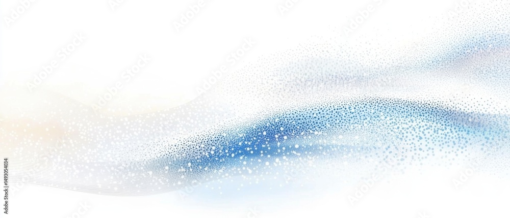 Aufkleber abstract wave of blue dots on white background flowing diagonally in a digital art style for modern 