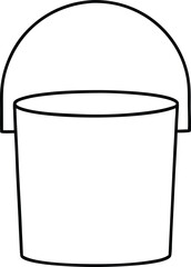 empty bucket isolated on white