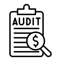 Audit Vector Line Icon Design