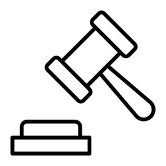 Legal Vector Line Icon Design