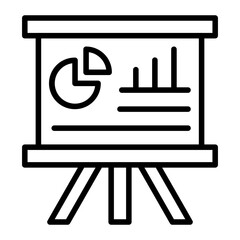 Presentation Vector Line Icon Design