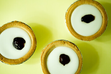 Authentic Traditional  Bakewell Tarts Fondant Icing and Almond And Respberry Filling