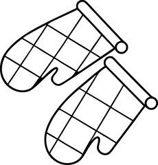 Oven Glove Vector Design Icon Style