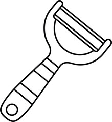 peeler icon thin outline