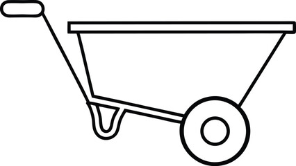 wheelbarrow Line Icon
