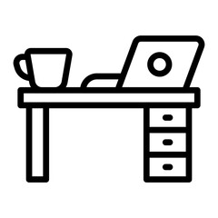 Workspace Vector Line Icon Design
