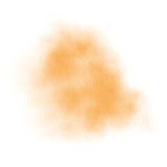 Realistic orange smoke or haze on a transparent background. Magic fog, vapor. Vector illustration.   © Elena