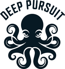 An elegant and complex octopus logo, perfect for a marine exploration brand, tech startup, or creative agency with a multi-faceted focus. © RulArt